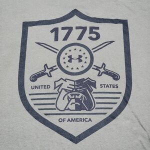 Under Armour SS Army Green Tee "1775 USA" - Size Large